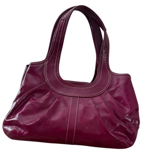 Coach Kisslock Patent Leather Magenta Shoulder Bag  NWOT - Picture 4 of 4